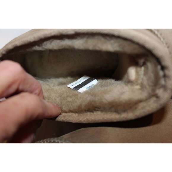 UGG WOMEN'S ULTRA MINI SUEDE SHEARLING LINED BOOTS ALP TAN SZ 9 NIB - Picture 5 of 6